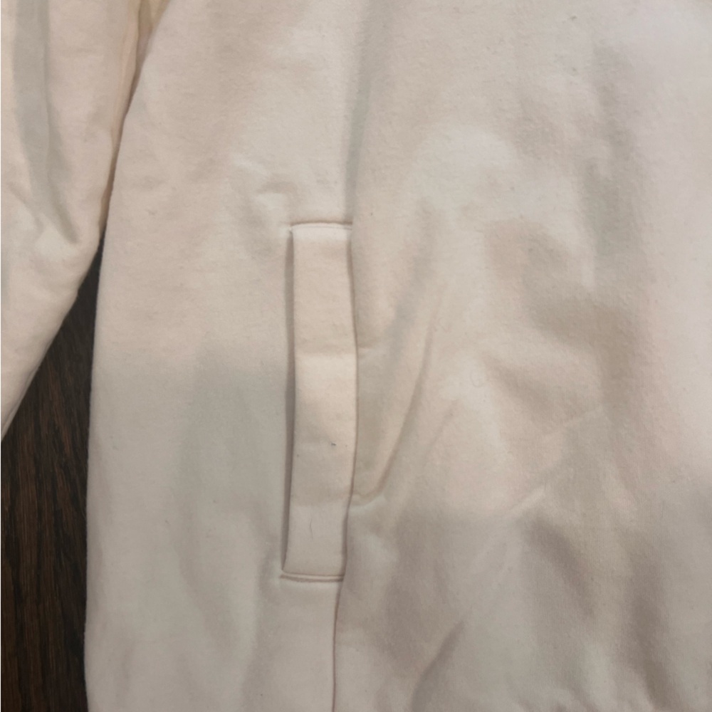 NWOT Lucy Cream Cowel Neck Buttoned Long Sleeve Hoodie - Picture 2 of 9